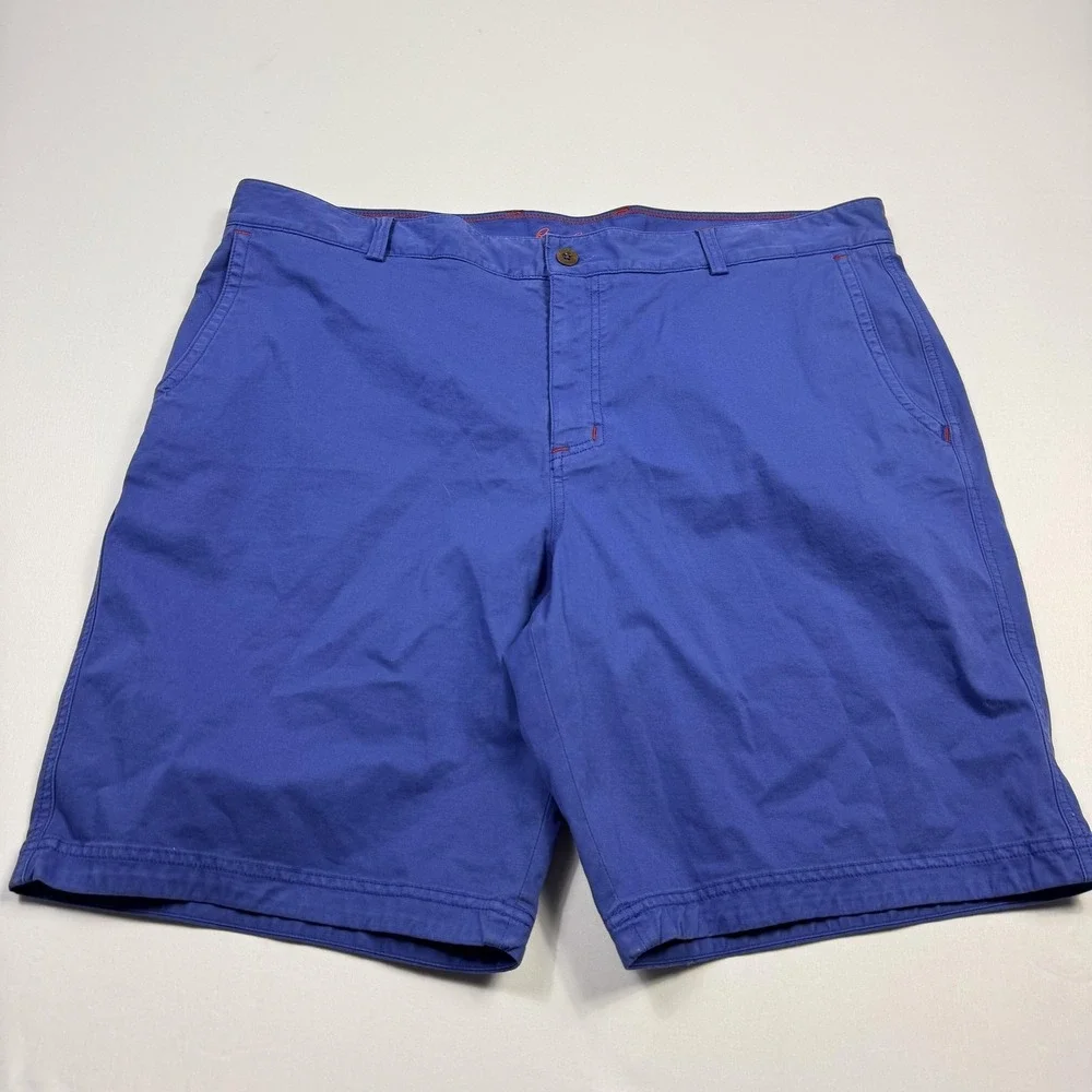 Robert Graham Shorts Mens‎ 42 Blue Classic Fit Stretch Casual Chino Flat Front